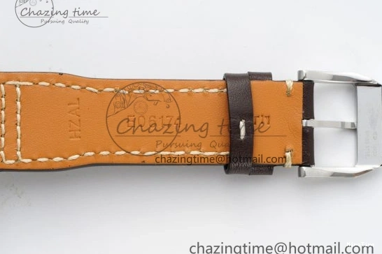 MIROTIME 0524 Pilot Chrono SS AZF 1:1 Best Edition Blue Dial on Brown Leather Strap A TimelessDesign 7060